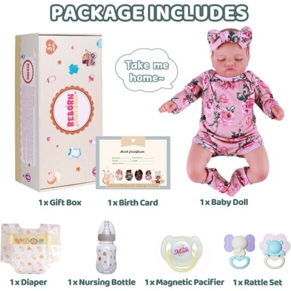 BABESIDE Lifelike Reborn Baby girl Dolls - 20 inch Sleeping Realistic - Picture 7 of 8